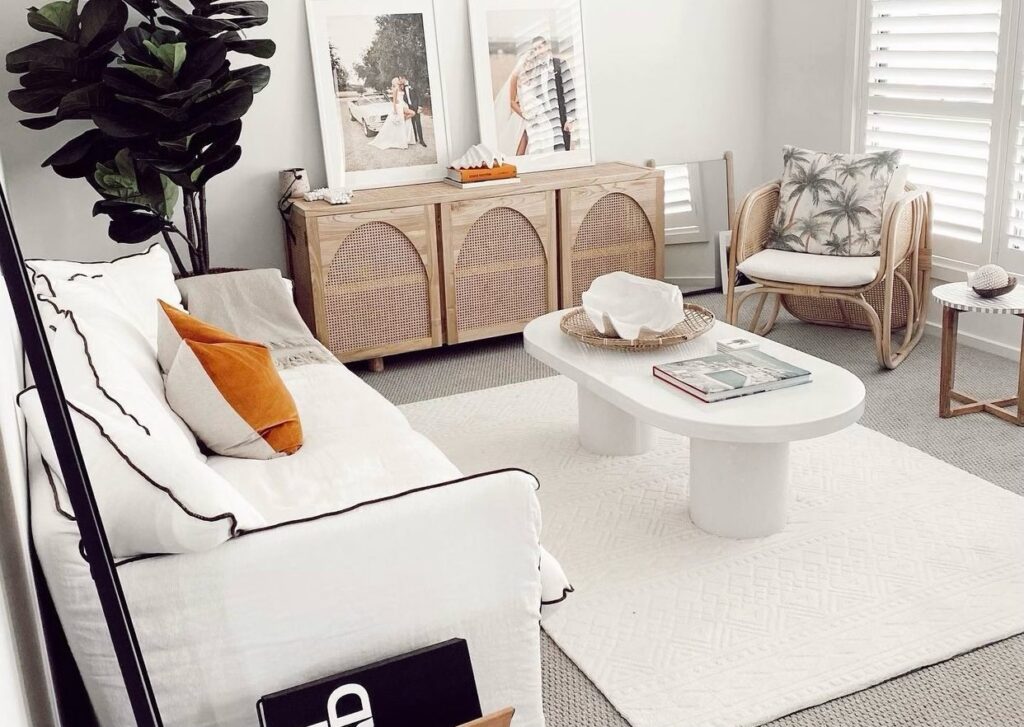 Classic White Oval Coffee Table