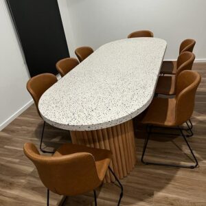 The Rome Terrazzo Oval Dining Table