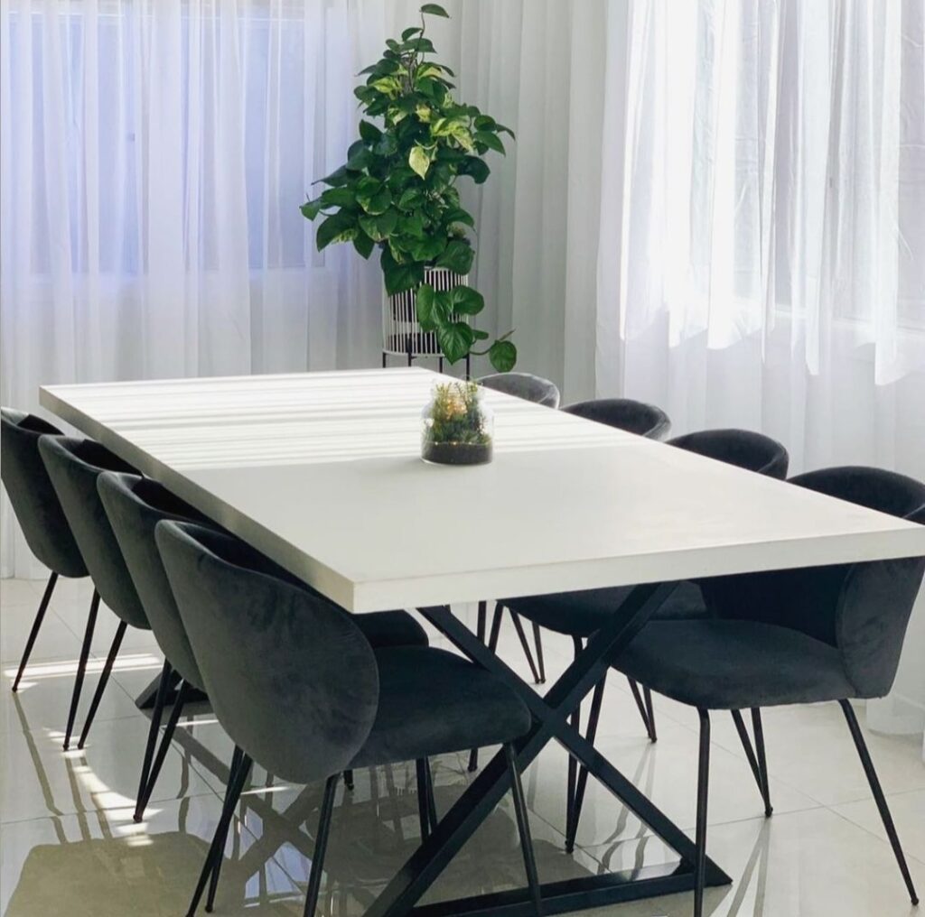 Classic Snow White Rectangle Dining Table