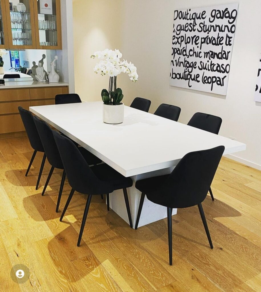 Classic Snow White Rectangle Dining Table